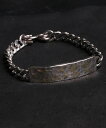【VIVIFY(ビビファイ)】【予約販売ご注文から1ヶ月後出荷】 Back Hallmarks ID Bracelet- Hammered Finish w-gold ブレスレット(VFB-190)