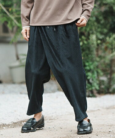 【CAMBIO(カンビオ)】【予約販売9月上旬〜中旬入荷】Stretch Corduroy Cutting Sarrouel Pants サルエルパンツ(CAM22AW-004)