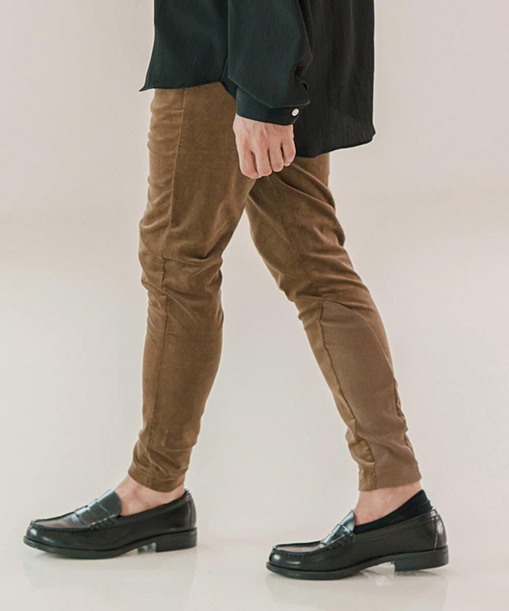 【CAMBIO(カンビオ)】【予約販売9月下旬〜10月上旬入荷】Hem Rib Sarrouel Skinny Stretch Corduroy Pants パンツ(A22-726cmb)