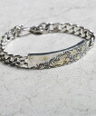 【VIVIFY(ビビファイ)】【予約販売ご注文から1ヶ月後出荷】Arabesque Back Hallmarks ID Bracelet w-gold ブレスレット(VFB-192)