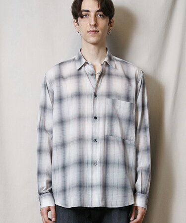 【FACTOTUM(ファクトタム)】Voil Cotton Round Hem Shirt シャツ(01060345)