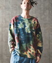  Tie dye & botanical print sweatshirts スウェット(14-019-gls-cd)