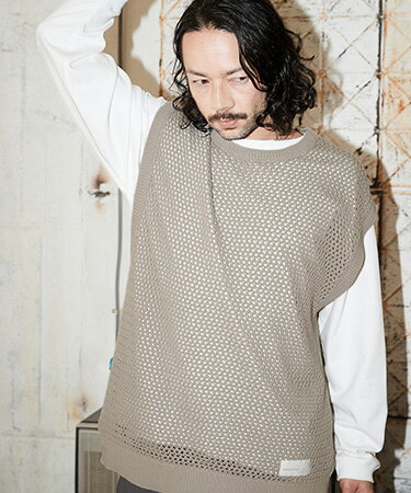 ADAM PATEK(ѥƥå) mesh knit vest ٥(AP2311018)