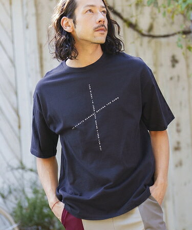 Rakuten - 【CAMBIO(カンビオ)】 ビッグシルエットプリントTシャツ（famous quoteクロス）(2301038MCB)