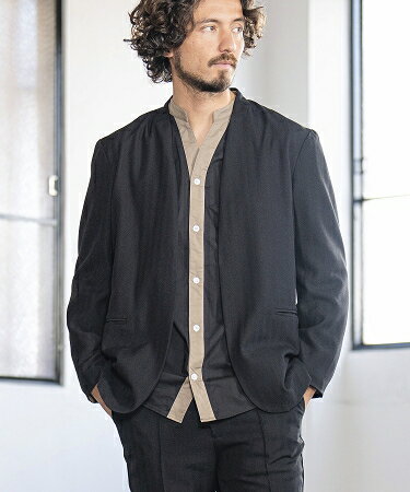 【Magine(マージン)】 HERRINGBONE JACQUARD TAILORED JACKET テーラードジャケット(MGN-231-003)