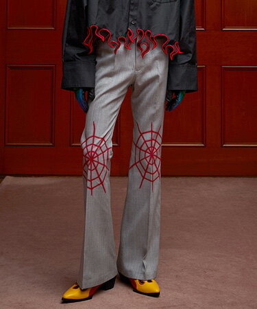 TENDER PERSON(ƥѡ)SPIDER KNEES FLARE PANTS ѥ(LL-PT-4224)