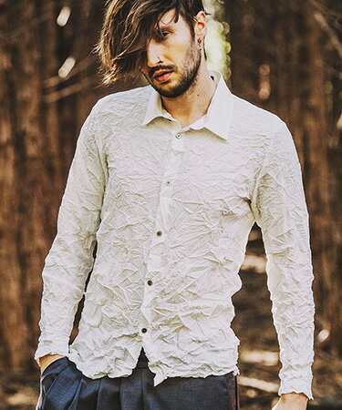 【NO ID.(ノーアイディー)】ワッシャーショートカラーSH シャツ(452006-426S)