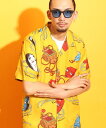 【ROTAR(ローター)】Japanese Mask Textile Aloha Shirt アロハシャツ(rt2334018)