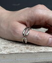 【VIVIFY(ビビファイ)】【予約販売ご注文から1ヶ月後出荷】 Loopin Ring- Hammered finish w-gold 指輪(VFR-161)
