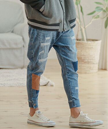 【CAMBIO(カンビオ)】Distressed Hem Gimmick Design Denim Pants デニムパンツ(A11923cmb)