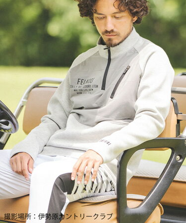 樂天商城 - 【felkod(フィルコッド)】Quilting Mix Cardboard Knit Half Zip Pullover カットソー(F23A230)