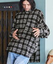 yADAM PATEK(A_pebN)zbrushed check looose shirt Vc(AP2325013)