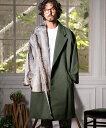 【ANGENEHM(アンゲネーム)】Different materials combination coat コート(AG01-028acd)