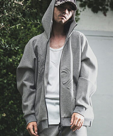 【NOISESCAPE(ノイズスケープ)】Double knit material zip hoodie ジップパーカー(nsa098-4cd)