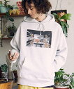 yun-filled(AtBh)zGRAFFITI CHARACTERBIG SILHOUETTE PULL PARKA p[J[(SDUF-2337)