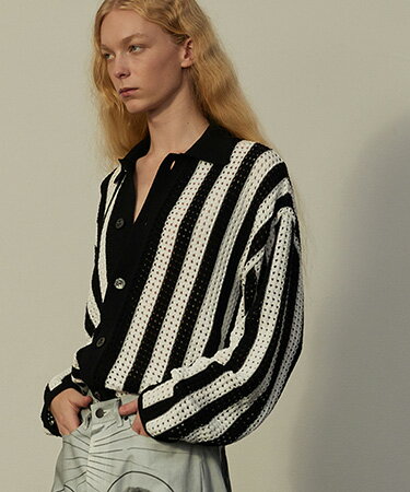 【TENDER PERSON(テンダーパーソン)】STRIPE KNIT CARDIGAN カーディガン(NL-TO-1202)のサムネイル