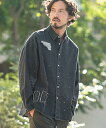 yCAMBIO(JrI)zPaint Distressed Over size Denim Shirts fjVc(MIU-241-006)