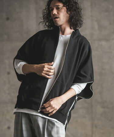 楽天CAMBIO【GLIMCLAP（グリムクラップ）】Zipper design sweatshirt vest ベスト（16-016-gls-ce）