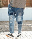 【CAMBIO(カンビオ)】【一部サイズカラー予約販売4月下旬～5月上旬入荷】Distressed Balloon Silhouette Denim Pants デニムパンツ(S22..