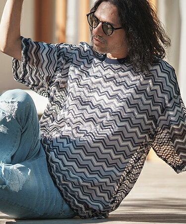 Rakuten - 【CAMBIO(カンビオ)】 Key Knit Lace Short Sleeve Pullover 鍵編みレースシャツ(MIU-241-017)