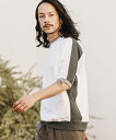 【CAMBIO(カンビオ)】 Color Switch Dolman Sleeve Short Sleeve Cut sew Tシャツ(S25224cmb)