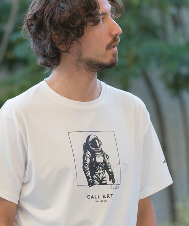 【CALL RESPONSE(コールアンドレスポンス)】 ART宇宙飛行士-プリント半袖Tシャツ(242-1324-06)