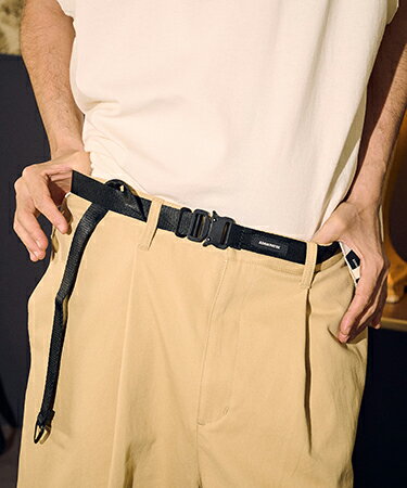 【ADAM PATEK(アダムパテック)】2way buckle tape belt ベルト(AP2419005)