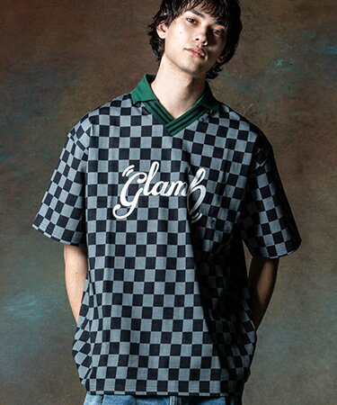 【glamb(グラム)】 Checkered Polo Shirt チェッカードポロシャツ(GB0224-CS08)のサムネイル