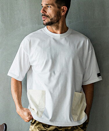 【RESOUND CLOTHING(リサウンドクロージング)】 SIDE POCKET OVER TEE ポケットTシャツ(RC32-T-004)