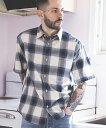 楽天CAMBIO【MROLIVE（ミスターオリーブ）】【予約販売4月末～5月上旬入荷】 ORGANIC COTTON OMBRE CHECK -REGULAR COLLAR S-S SHIRT チェックシャツ（M242101）