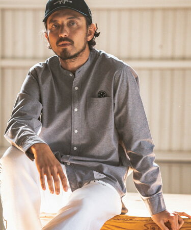  ox band collar L-S shirts バンドカラーシャツ(7724S290)