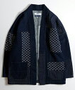 楽天CAMBIO【FDMTL（ファンダメンタル）】【予約販売8月末～9月上旬入荷】PATCHWORK HAORI JACKET RINSE ジャケット（FA24-JK41R）