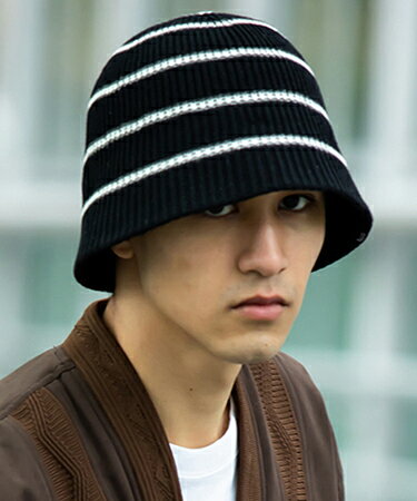 y430(tH[T[eB)zy\̔6{`{ׁzBORDER KNIT HAT nbg(24-086)