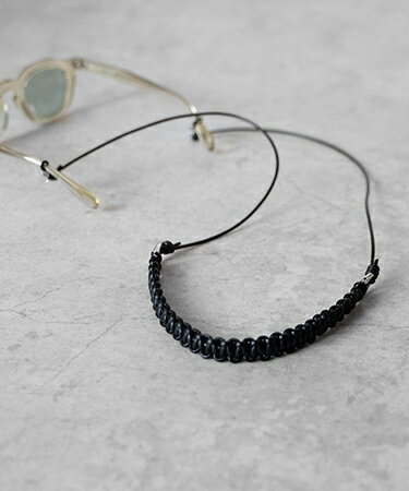 【SENTI(センティ)】【予約販売ご注文から1ヶ月後出荷】LEATHER BRAID GLASSES HOLDER グラス＆マスクコード(2027)
