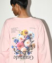 ySUPERTHANKS(X[p[TNX)zy\̔9{`{ׁz-Flower- L-S T-shirt OX[u TVc(ST243CS06)