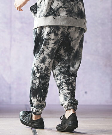 【GLIMCLAP(グリムクラップ)】Distressed uneven dyeing sweatpants スウェットパンツ(16-076-gls-ce) 【GLIMCLAP(グリムクラップ)】Distressed uneven dyeing sweatpants スウェットパンツ(16-076-gls-ce)