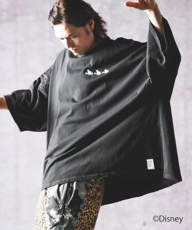 【GLIMCLAP(グリムクラップ)】 Oversized 『Mickey Mouse』 embroidered T-shirt ...