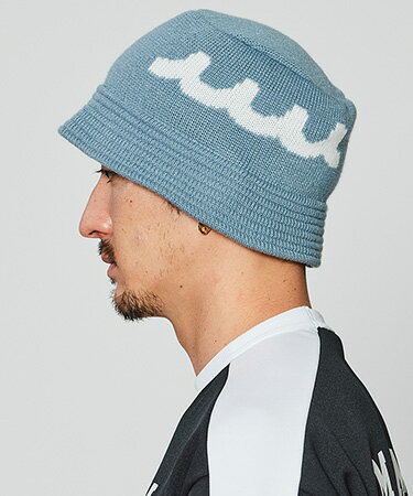 【ACANTHUS(アカンサス)】【予約販売10月下旬～11月上旬入荷】 muta Wave Logo Knit Bucket Hat ニットバケットハット(MA2442)