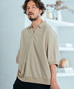 yMagine(}[W)zy\̔6{`7{ׁzDeformed waffle jacquard short-sleeve skipper design poloshirt |Vc(MGN-241-2-002)