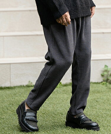 Rakuten - 【CAMBIO(カンビオ)】Dobby Mole Soft Balloon Tapered Knit sew Pants サルエル テーパード パンツ(A33224cmb)