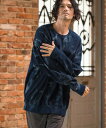 【CAMBIO(カンビオ)】Vintage Like Indigo Bleach Waffle Pullover カットソー(MIU-242-034)