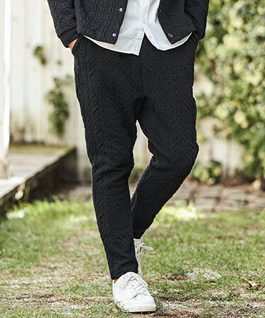 【CAMBIO(カンビオ)】Japanese Fabricケーブルキルティングテーパードイージーパンツ(CAM-3461AGS4)