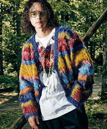 【glamb(グラム)】【予約販売12月上旬〜中旬入荷】Glamour Border Cardigan グラマーボーダーカーディガン(GB0424-KNT02)のサムネイル