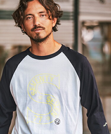  middle onz raglan 3-4 sleeve t-shits (S) カットソー(7724W150)