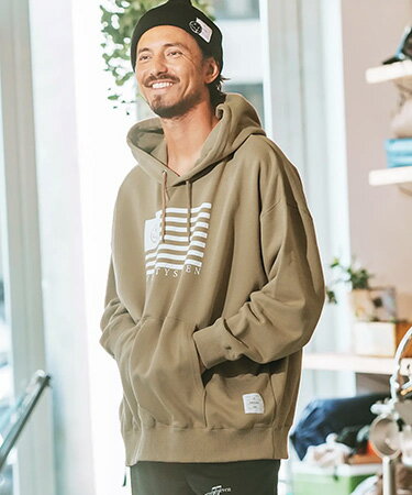 Rakuten - 【seventy seven(セブンティセブン)】middle onz over size sweat P-O hoodie（flag) パーカー(7724W100)