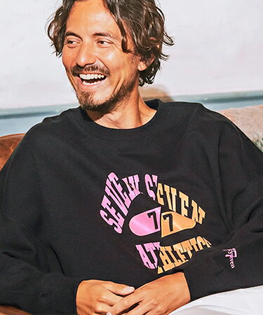 Rakuten - 【seventy seven(セブンティセブン)】middle onz over size sweat shirts (athletics 24W) スウェット(7724W060)