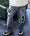 【ADAM PATEK(アダムパテック)】clash looose hickory denim デニムパンツ(AP2428033)