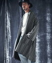 【ANGENEHM(アンゲネーム)】Stripe melange jacquard knit-sew coat ガウン(AG03-054ace)