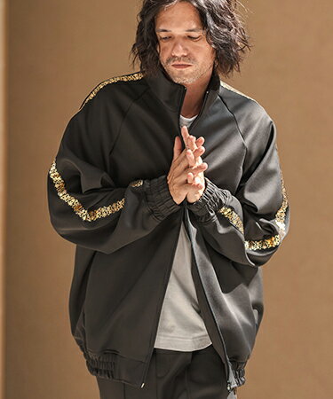 【CAMBIO(カンビオ)】Cardboard Knit Side Line Track Jacket トラックジャケット(MIU-242-064)