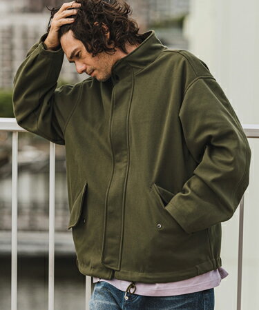 【CAMBIO(カンビオ)】TR起毛スタンドZIPブルゾン(4)